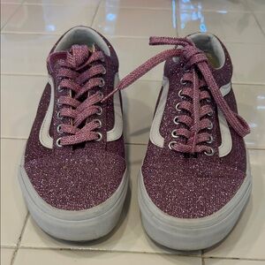 Vans Sparkling Purple and White Sneakers